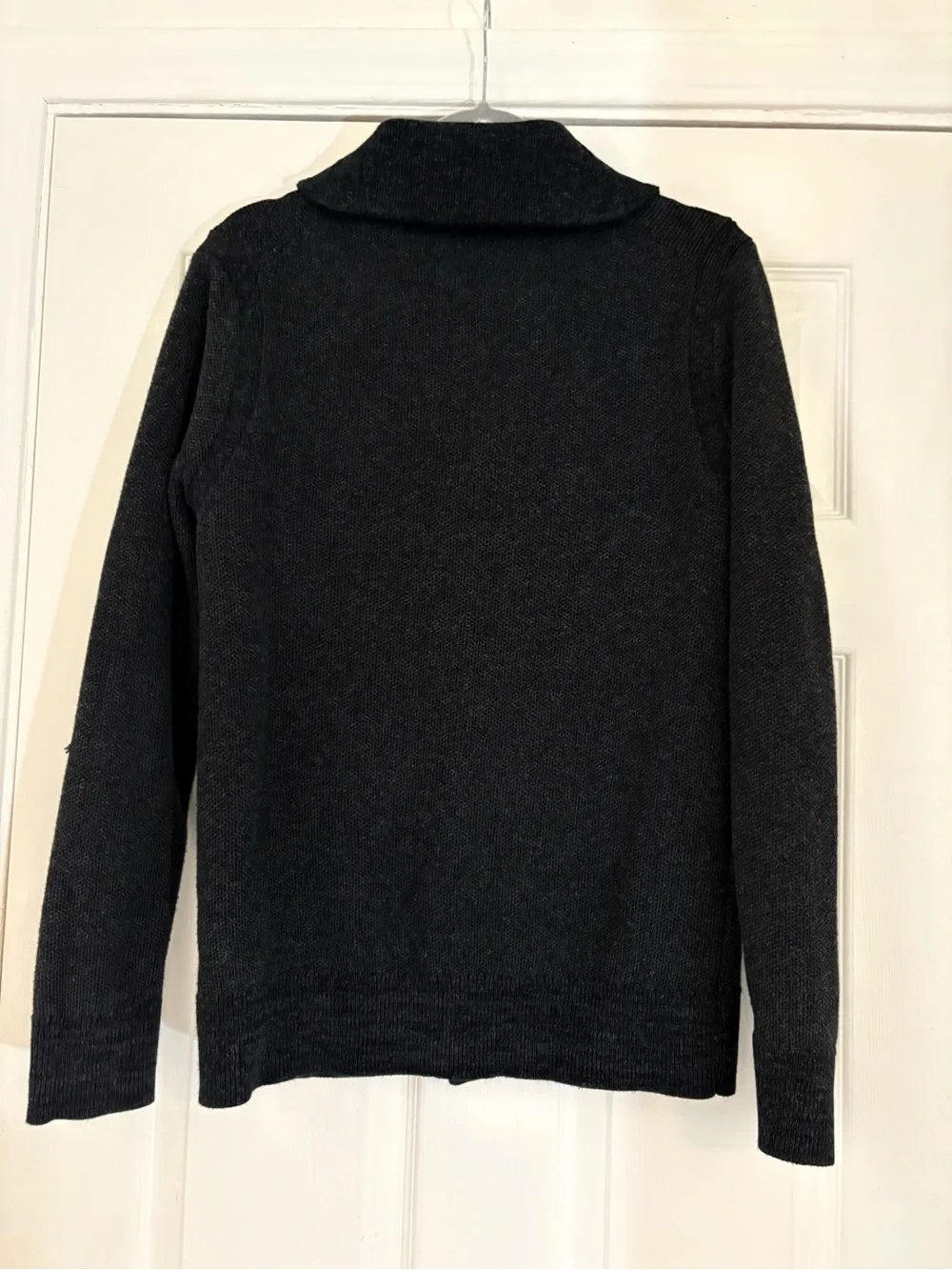 Banana Republic Men's Charcoal Shawl-Collar Cardigan